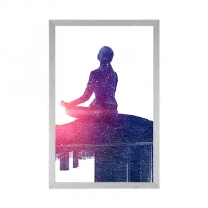 Plagát meditácia ženy