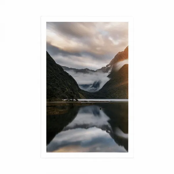 Plagát Milford Sound pri východe slnka