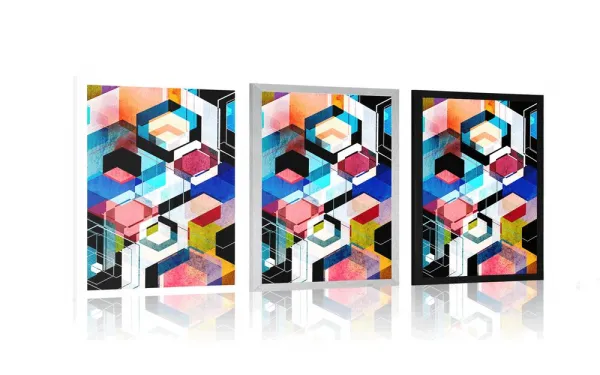 Plagát abstraktná geometria