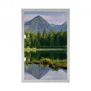 Plagát nádherná panoráma hôr pri jazere