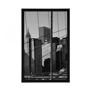 Plagát Manhattan v čiernobielom prevedení