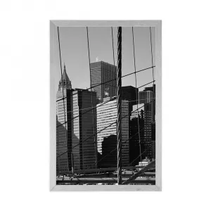 Plagát Manhattan v čiernobielom prevedení
