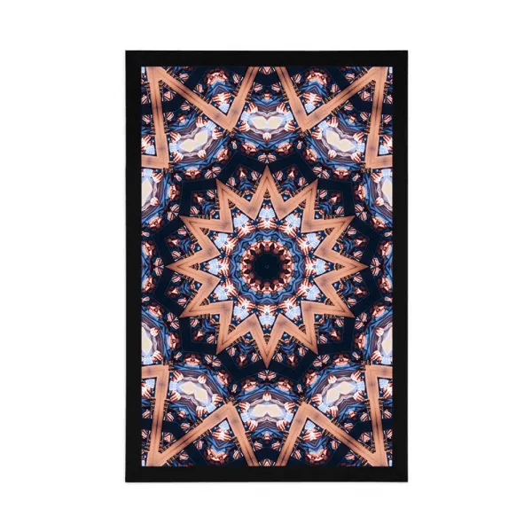 Plagát Mandala so zaujímavými prvkami v pozadí