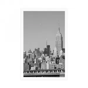 Plagát magický New York v čiernobielom prevedení