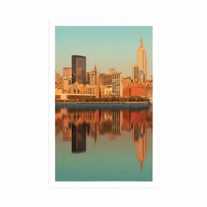 Plagát očarujúci New York v odraze vo vode