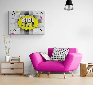 Obraz s pop art nápisom - GIRL POWER