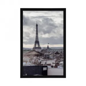 Plagát pohľad na Paríž z jednoduchej ulice