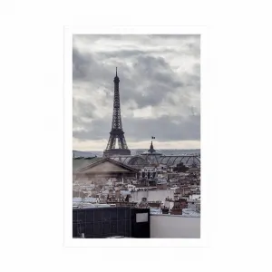Plagát pohľad na Paríž z jednoduchej ulice