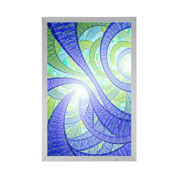 Plagát fraktálna abstrakcia