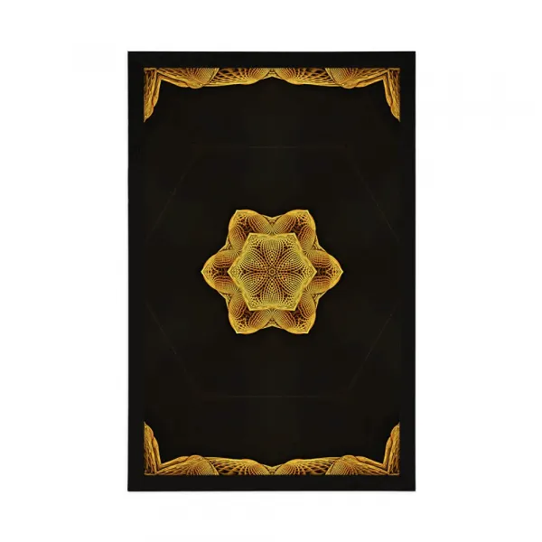 Plagát zaujímavá zlatá Mandala