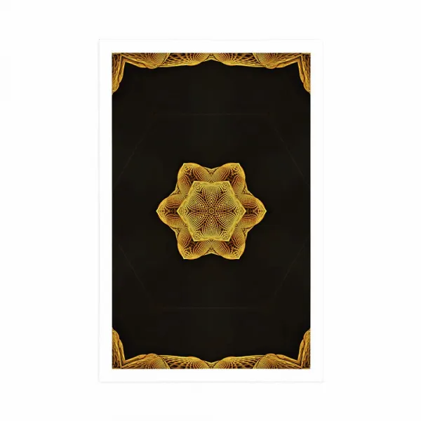 Plagát zaujímavá zlatá Mandala