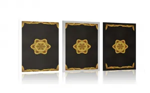 Plagát zaujímavá zlatá Mandala