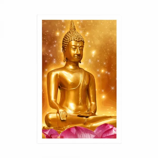 Plagát zlatý Budha