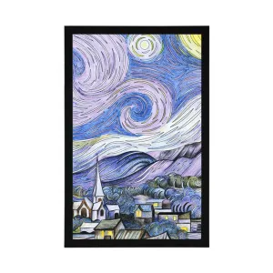 Plagát reprodukcia Hviezdna noc - Vincent van Gogh