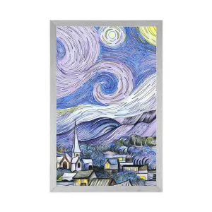 Plagát reprodukcia Hviezdna noc - Vincent van Gogh