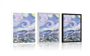 Plagát reprodukcia Hviezdna noc - Vincent van Gogh