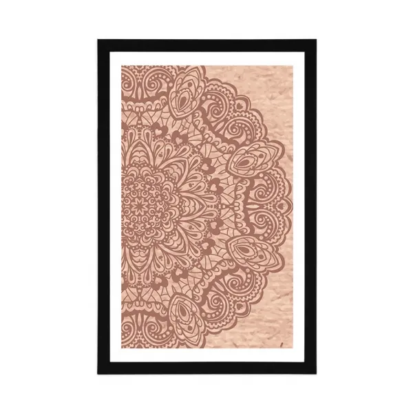 Plagát s paspartou kvetinová Mandala