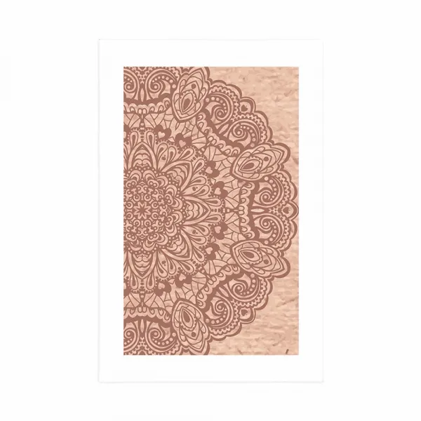 Plagát s paspartou kvetinová Mandala