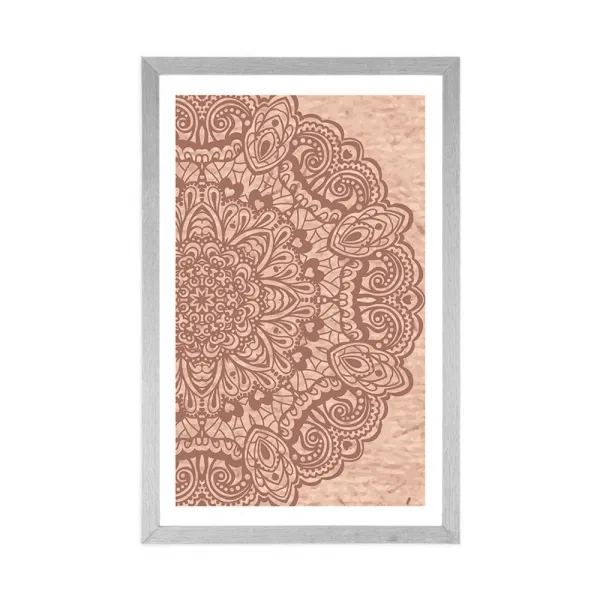 Plagát s paspartou kvetinová Mandala