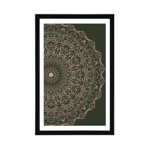 Plagát s paspartou Mandala vo vintage štýle