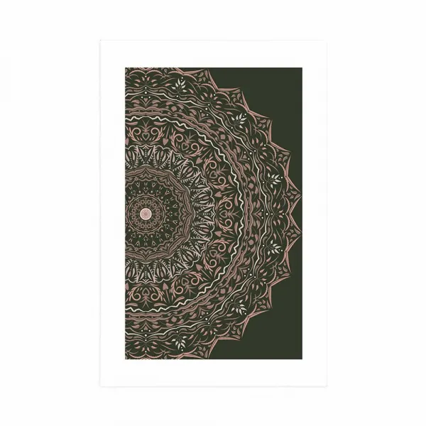 Plagát s paspartou Mandala vo vintage štýle