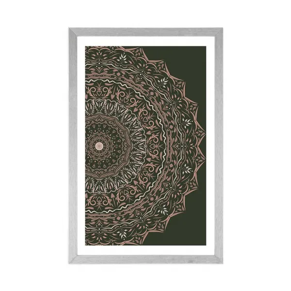 Plagát s paspartou Mandala vo vintage štýle