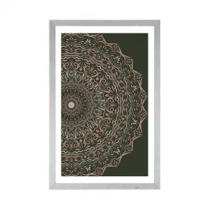 Plagát s paspartou Mandala vo vintage štýle