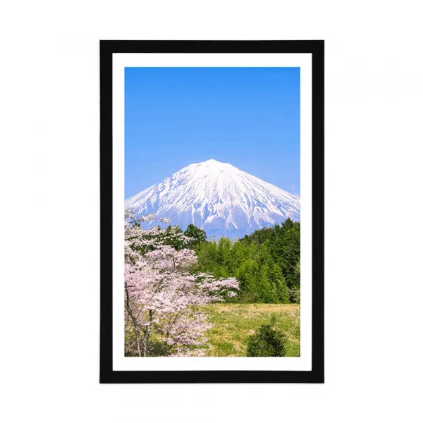 Plagát s paspartou sopka Fuji