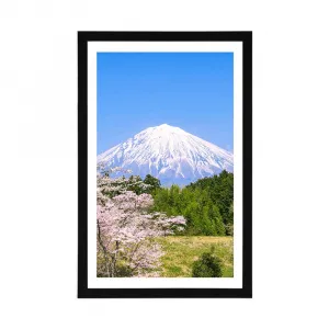 Plagát s paspartou sopka Fuji
