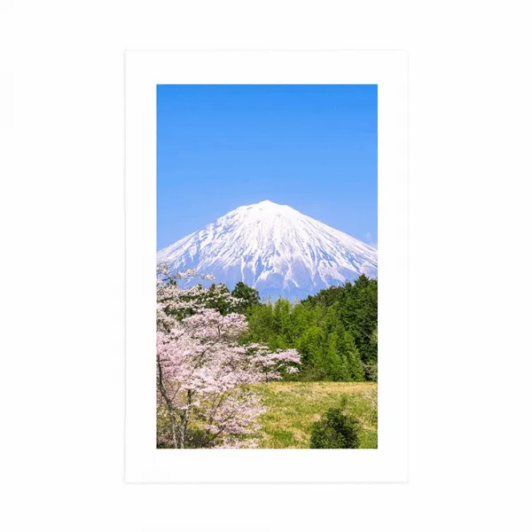 Plagát s paspartou sopka Fuji