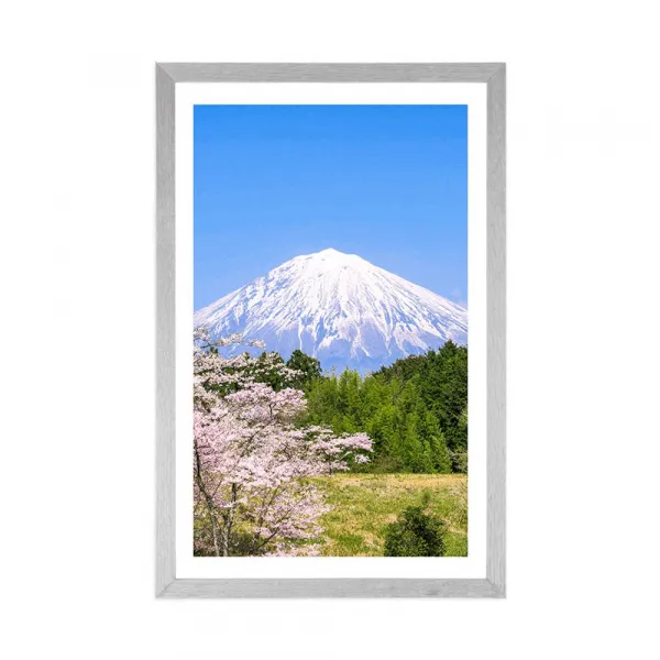 Plagát s paspartou sopka Fuji