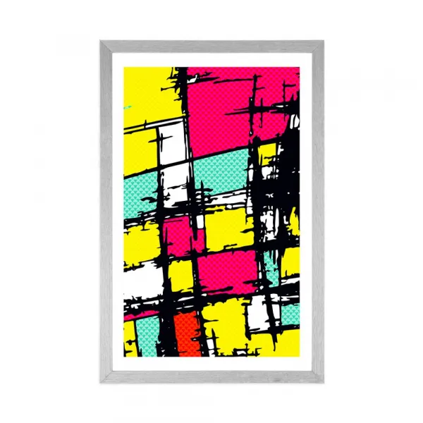 Plagát s paspartou štýlový pop-art