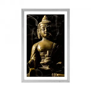 Plagát s paspartou socha Budhu