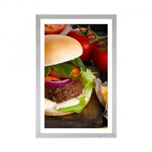 Plagát s paspartou americký hamburger