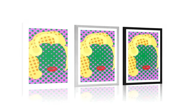 Plagát s paspartou Marilyn Monroe v pop art štýle