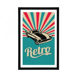 Plagát s paspartou  v retro štýle