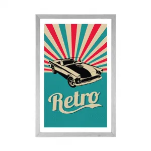 Plagát s paspartou  v retro štýle