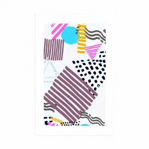 Plagát s paspartou Memphis vzor v pop-art štýle