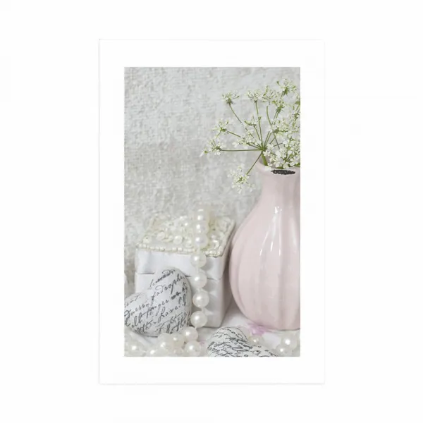 Plagát s paspartou luxusné Shabby Chic zátišie
