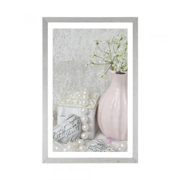 Plagát s paspartou luxusné Shabby Chic zátišie