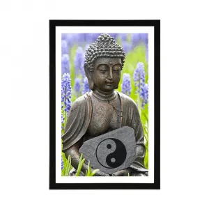 Plagát s paspartou jin a jang Budha