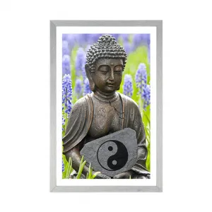 Plagát s paspartou jin a jang Budha