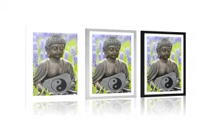 Plagát s paspartou jin a jang Budha
