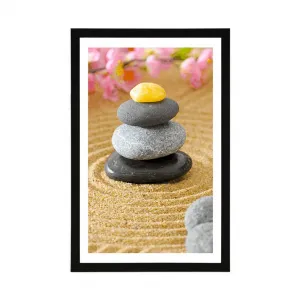 Plagát s paspartou pyramída Zen kameňov