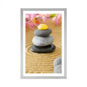 Plagát s paspartou pyramída Zen kameňov