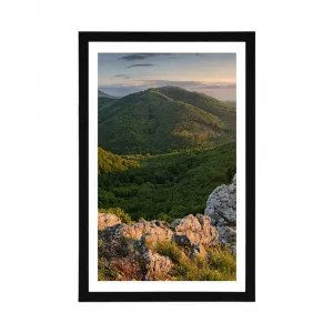 Plagát s paspartou príroda zaliata slnkom