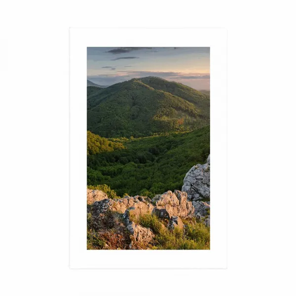 Plagát s paspartou príroda zaliata slnkom
