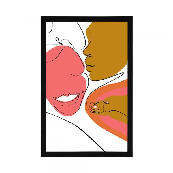 Plagát šťastný pár v zaujímavom prevedení