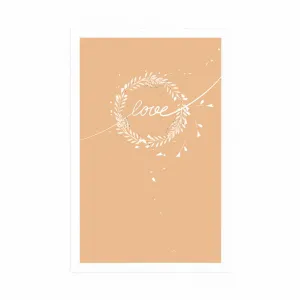 Plagát s nápisom Love v minimalistickom prevedení