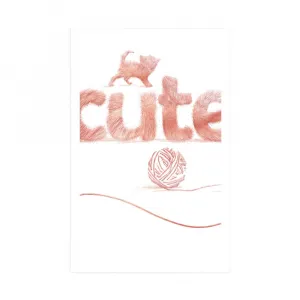 Plagát mačka s nápisom Cute